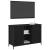 Cabinet TV Stejar negru 101 x 35 x 65 cm Lemn compozit GartenMobel Dekor