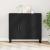 Bufet Stejar negru 90 x 34 x 80 cm Lemn compozit GartenMobel Dekor