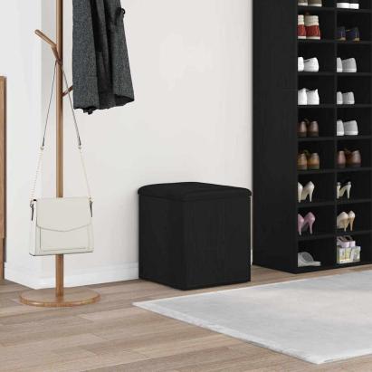 Bancă de depozitare Stejar negru 42 x 42 x 45 cm Lemn compozit GartenMobel Dekor