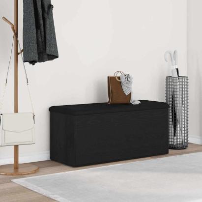 Bancă de depozitare Stejar negru 102 x 42 x 45 cm Lemn compozit GartenMobel Dekor