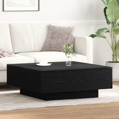 Masă de cafea Stejar negru 80 x 80 x 31 cm Lemn compozit GartenMobel Dekor