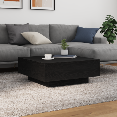 Masă de Cafea Stejar negru 80 x 80 x 31 cm Lemn compozit GartenMobel Dekor