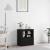 Bufet Negru 60.5 x 37 x 67 cm Lemn compozit GartenMobel Dekor