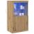 Dulap lateral stejar artizanal 60.5 x 37 x 100 cm Lemn compozit GartenMobel Dekor