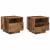 Noptieră 2 pcs Lemn vechi 40 x 39 x 37 cm Lemn compozit GartenMobel Dekor
