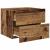 Noptieră suspendată cu sertar 2 pcs Lemn vechi 50 x 39 x 41 cm GartenMobel Dekor