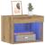 Cabinet TV Stejar Artizanal 40 x 30 x 30 cm Lemn compozit GartenMobel Dekor