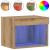 Cabinet TV Stejar Artizanal 40 x 30 x 30 cm Lemn compozit GartenMobel Dekor