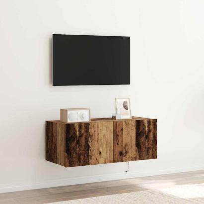 Dulap TV de perete Lemn vechi 80 x 35 x 31 cm Lemn compozit GartenMobel Dekor