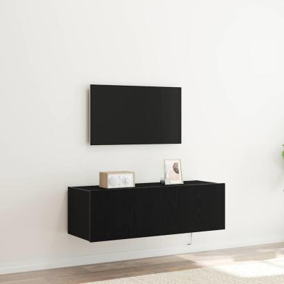 Dulap TV de perete Stejar negru 100 x 35 x 31 cm Lemn compozit GartenMobel Dekor
