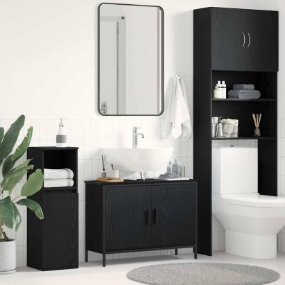 Dulap pentru chiuvetă de baie Stejar negru 80 x 30 x 60 cm GartenMobel Dekor