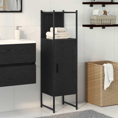 Dulap de Baie Stejar negru 33 x 33 x 120.5 cm Lemn compozit GartenMobel Dekor