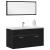 Set de Mobilier pentru Baie cu sertar 2 pcs Stejar Negru GartenMobel Dekor