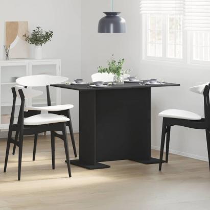 Masă de dining Negru 110 x 60 x 75 cm Lemn compozit GartenMobel Dekor