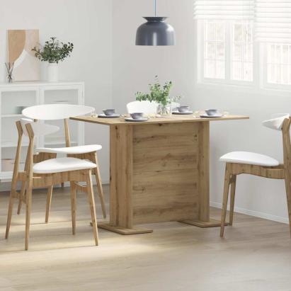 Masă de dining stejar artizanal 110 x 60 x 75 cm Lemn compozit GartenMobel Dekor