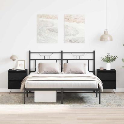 Dulap de noapte cu sertar 2 pcs Stejar negru 40 x 35 x 50 cm GartenMobel Dekor