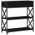 Masă Consolă Stejar negru 75 x 28 x 75 cm Lemn compus și metal GartenMobel Dekor