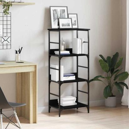 Raft pentru cărți Stejar negru 50 x 33 x 117.5 cm Lemn compozit GartenMobel Dekor