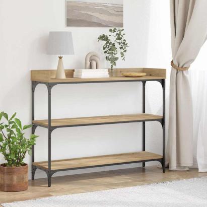 Masă de Consolă cu raft stejar artizanal 100 x 30 x 80 cm GartenMobel Dekor