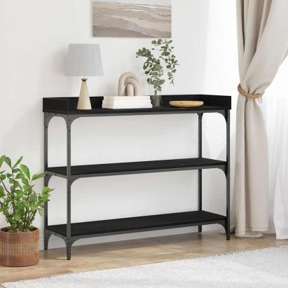 Masă de Consolă cu raft Stejar negru 100 x 30 x 80 cm GartenMobel Dekor
