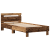 Cadru de pat cu headboard Lemn vechi 100 x 200 cm Lemn compozit GartenMobel Dekor