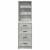 Bufet cu sertar Gri beton 40 x 41 x 135 cm Lemn compozit GartenMobel Dekor