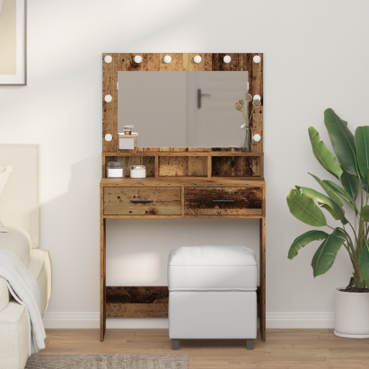 Masă de Toaletă Lemn vechi 79 x 41 x 135 cm Lemn compozit GartenMobel Dekor
