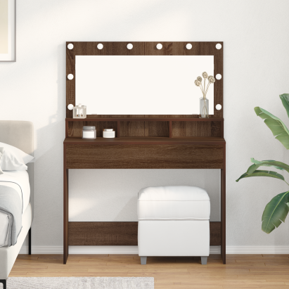 Masă de toaletă Stejar închis 100 x 41 x 135 cm Lemn compozit GartenMobel Dekor