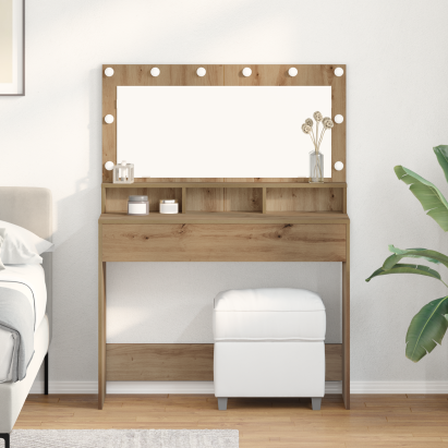 Masă de toaletă cu raft stejar artizanal 100 x 41 x 135 cm GartenMobel Dekor