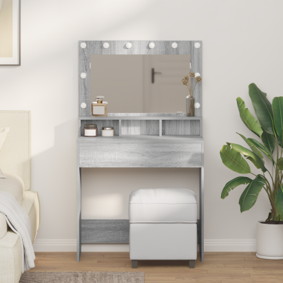 Masă de toaletă sonoma gri 79 x 41 x 135 cm Lemn compozit GartenMobel Dekor