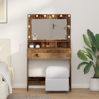 Masă de toaletă Lemn vechi 79 x 41 x 135 cm Lemn compozit GartenMobel Dekor