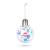Glob de Crăciun cu LED RGB – transparent – plastic – 8 cm – pe baterii LR44 Best CarHome