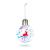 Glob de Crăciun cu LED RGB – transparent – plastic – 8 cm – pe baterii LR44 Best CarHome