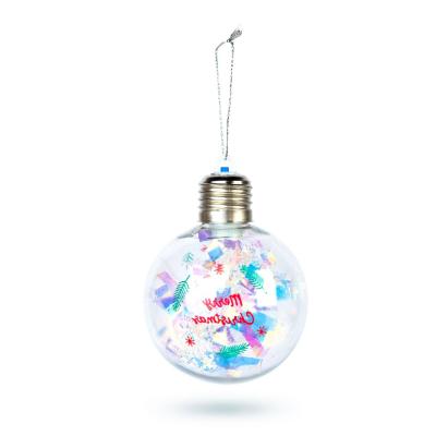 Glob de Crăciun cu LED RGB – transparent – plastic – 8 cm – pe baterii LR44 Best CarHome