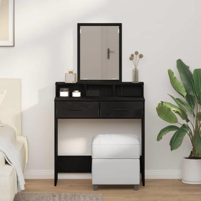 Masă de toaletă Stejar negru 79 x 41 x 140 cm Lemn compozit GartenMobel Dekor