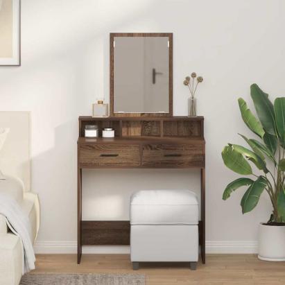 Masă de toaletă Stejar închis 79 x 41 x 140 cm Lemn compozit GartenMobel Dekor