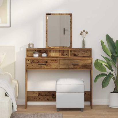 Masă de toaletă Lemn Vechi 100 x 41 x 140 cm Lemn compozit GartenMobel Dekor