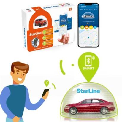 Alarmă auto online Starline S9 2G GSM, integrare CAN-OEM, functie pornire motor la distanță, 2xSIM, Bluetooth CarStore Technology