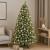 Brad Artificial Christmas New Verde cu Conuri Naturale si Varfuri Albe 220 cm