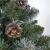 Brad Artificial Christmas New Verde cu Conuri Naturale si Varfuri Albe 220 cm
