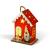 Decorațiune de Crăciun cu LED – căsuță cu spiriduș – lumină alb cald – roșu – 7,5 x 5 x 10 cm Best CarHome