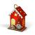Decorațiune de Crăciun cu LED – căsuță cu spiriduș – lumină alb cald – roșu – 7,5 x 5 x 10 cm Best CarHome