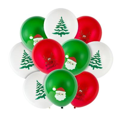 Set baloane de Crăciun – roșu, alb, verde – cu motive festive – 10 bucăți / pachet Best CarHome