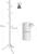 VASAGLE Cuier din lemn masiv, 8 carlige, ajustabil pe 3 inaltimi, design tip copac, 57x175 cm, alb Household NewTrend