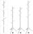 VASAGLE Cuier din lemn masiv, 8 carlige, ajustabil pe 3 inaltimi, design tip copac, 57x175 cm, alb Household NewTrend