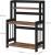 SONGMICS Etajera condimente 3 niveluri, raft bucatarie din bambus si PAL, 41x18x53 cm, maro rustic Household NewTrend