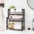 SONGMICS Etajera condimente 3 niveluri, raft bucatarie din bambus si PAL, 41x18x53 cm, maro rustic Household NewTrend