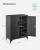 SONGMICS Dulap birou metalic cu 2 usi si sistem de inchidere, multifunctional cu rafturi reglabile, 40x80x90 cm, negru Household NewTrend