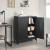 SONGMICS Dulap birou metalic cu 2 usi si sistem de inchidere, multifunctional cu rafturi reglabile, 40x80x90 cm, negru Household NewTrend