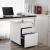 SONGMICS Dulap mobil tip rollbox pentru birouri, din otel, sertar cu sina dosare A4, 39x52x60 cm, alb Household NewTrend